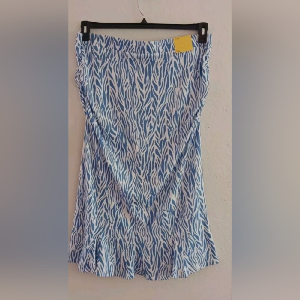A-Line Sea Twig Blue Skirt